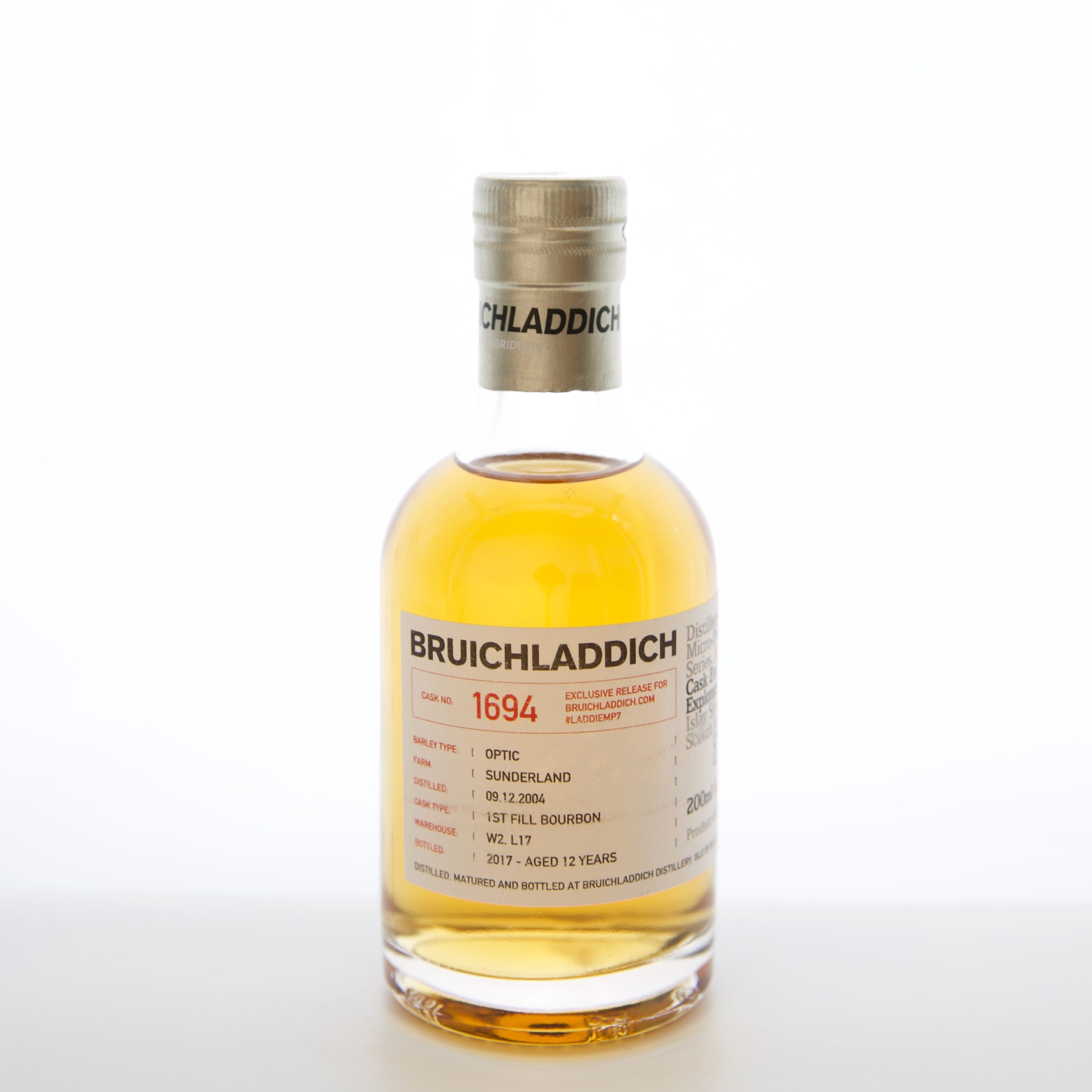 Bruichladdich Micro Provenance 2004 12 Year Old Cask #1694 20cl 62.2% Islay Scotland Whisky 
