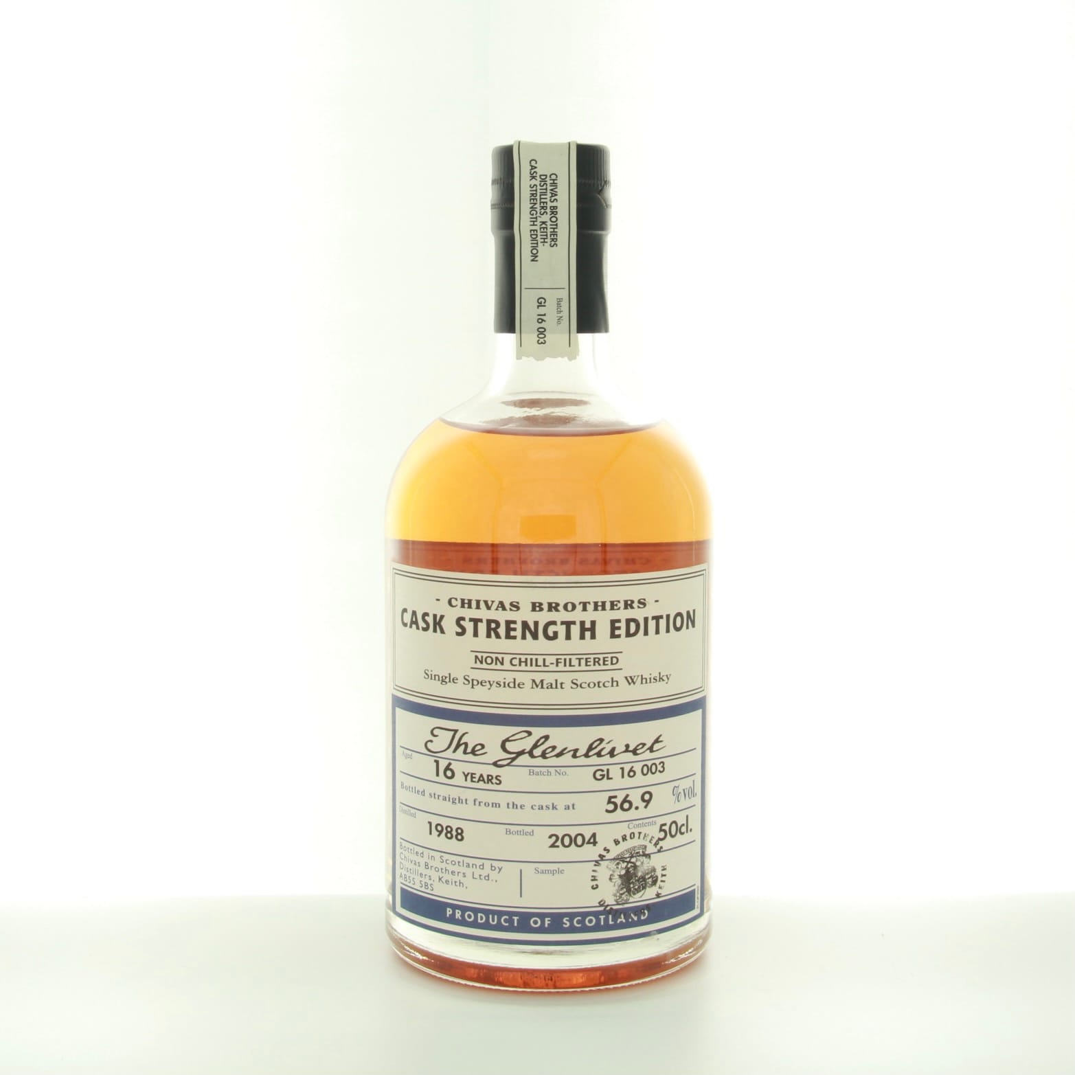 Glenlivet 16 year old Chivas Brothers 50cl 56.9% Scotland Speyside Whisky 