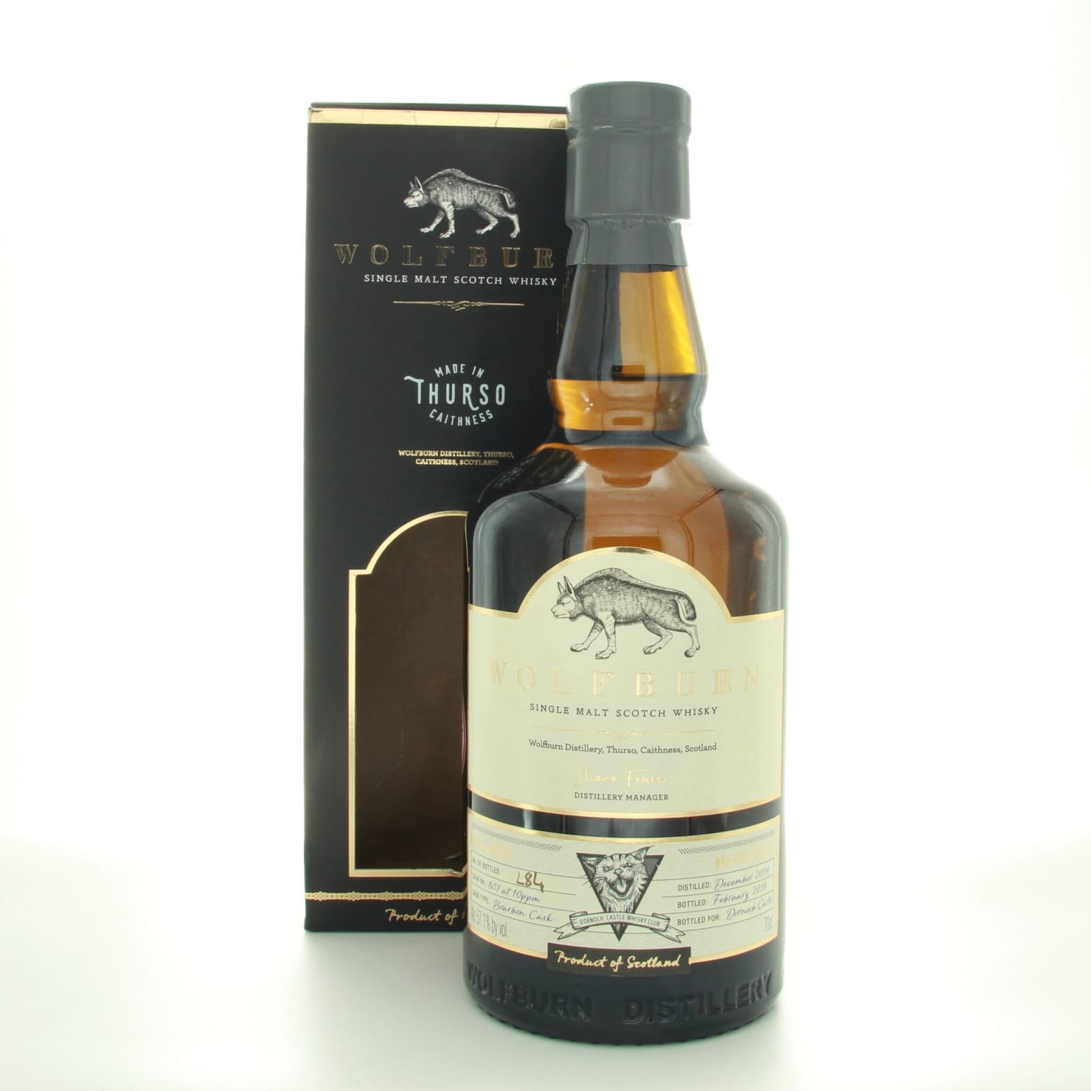 Wolfburn 2014 – 2018 Dornoch Castle Cask #807 70cl 57.1% Highlands Scotland Whisky 