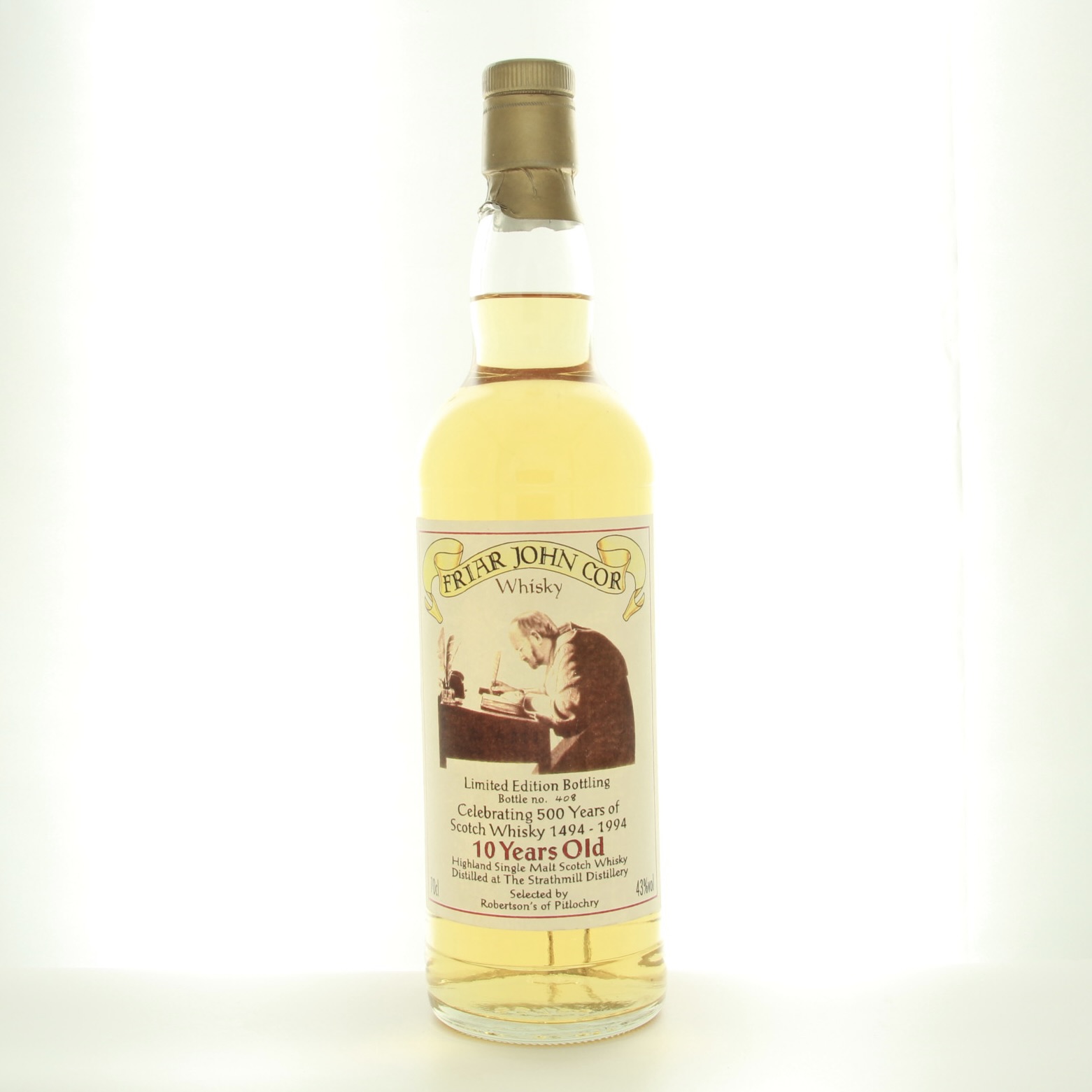 Strathmill 10 Year Old Friar John Cor 500 Years Of Scotch Whisky 70cl 43% Scotland Speyside Whisky 