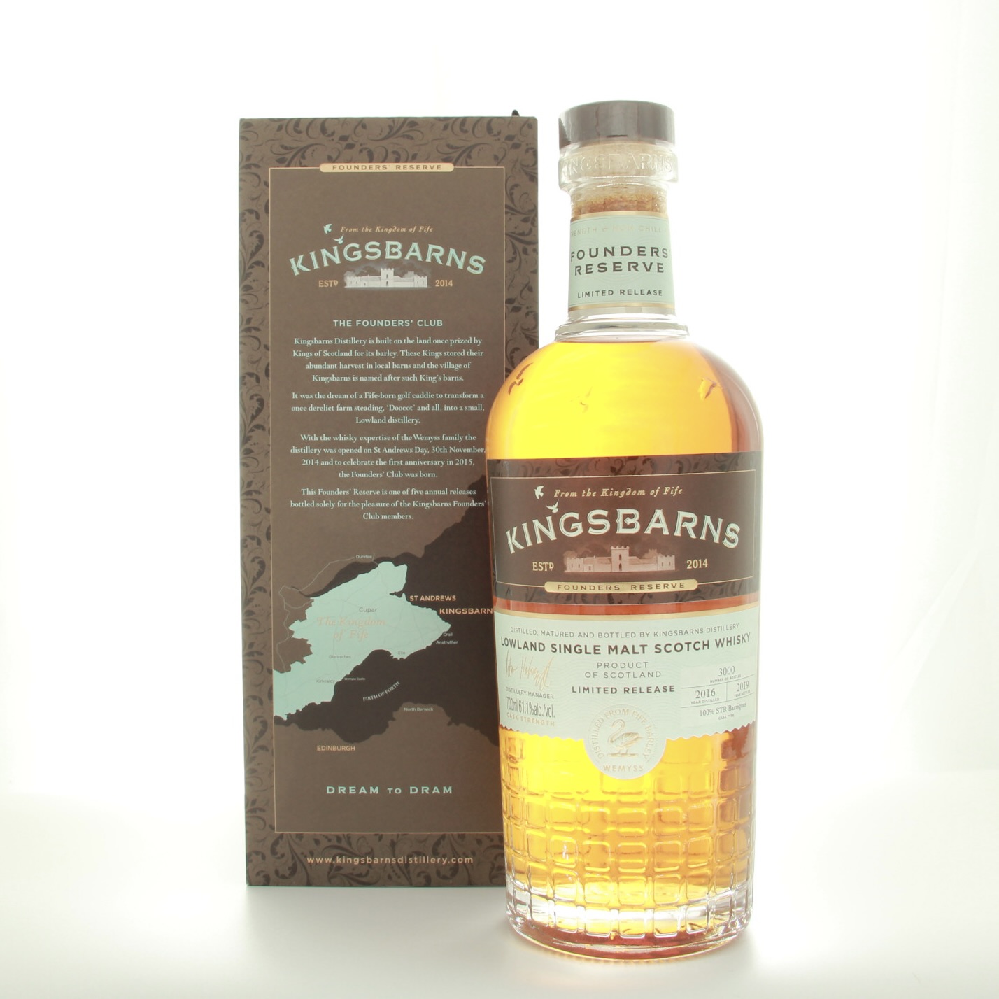 Kingsbarns Founders Reserve 2019 70cl 61.1% Lowlands Scotland Whisky 