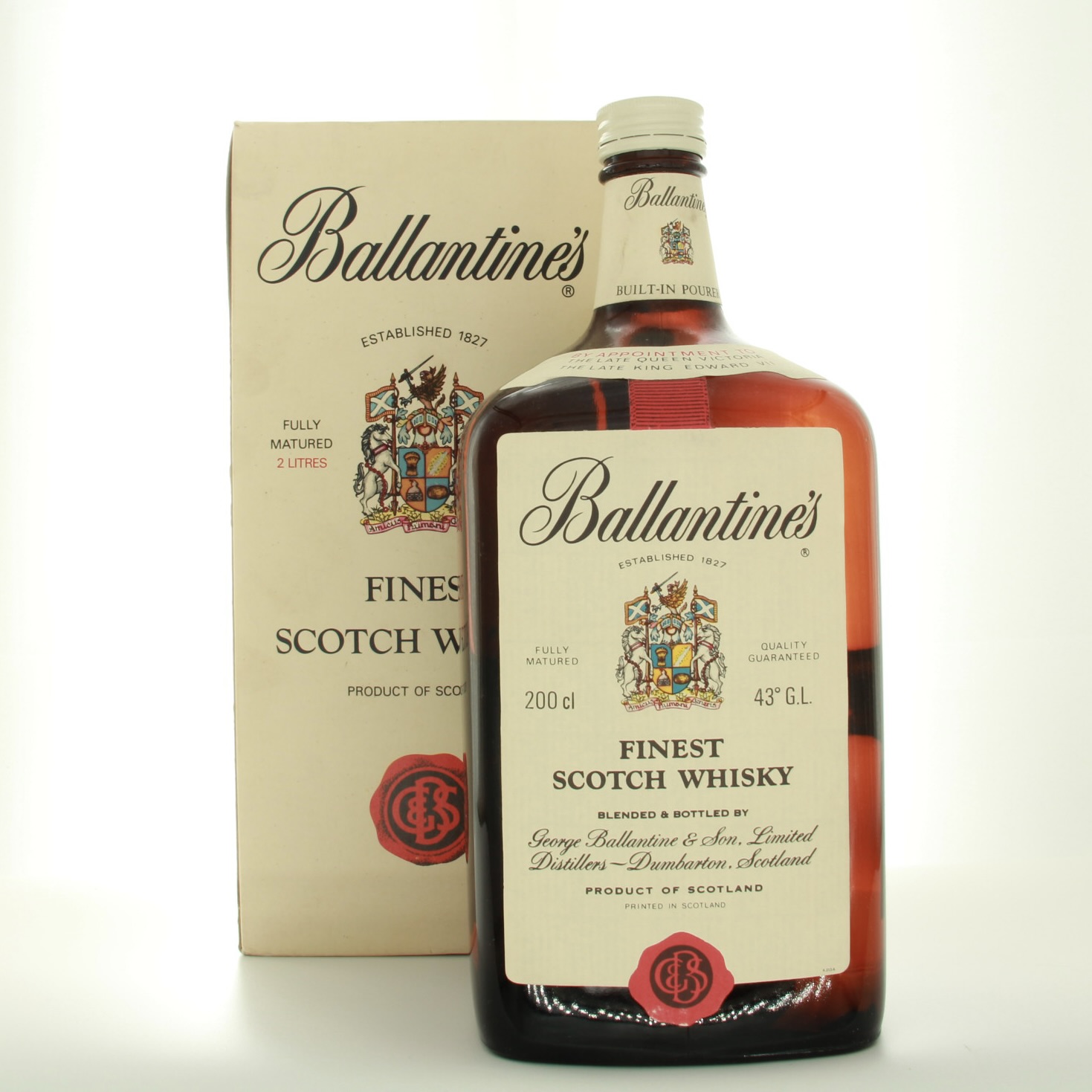 Ballantine’s Finest 2lt 1970s 200cl 43% Scotland Whisky 