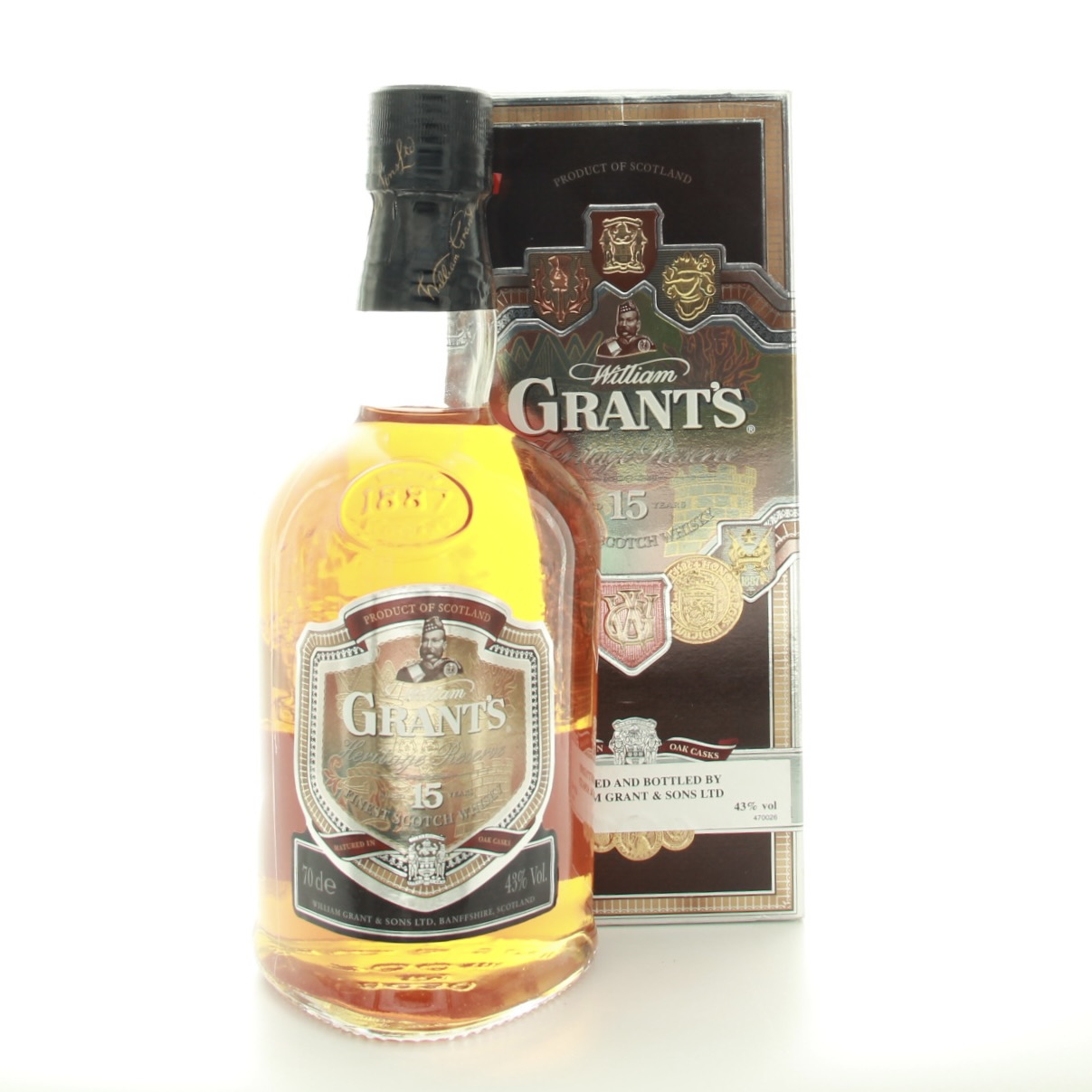 William Grant 15 Year Old Heritage Reserve (1990s Edition) 70cl 43% Scotland Whisky 