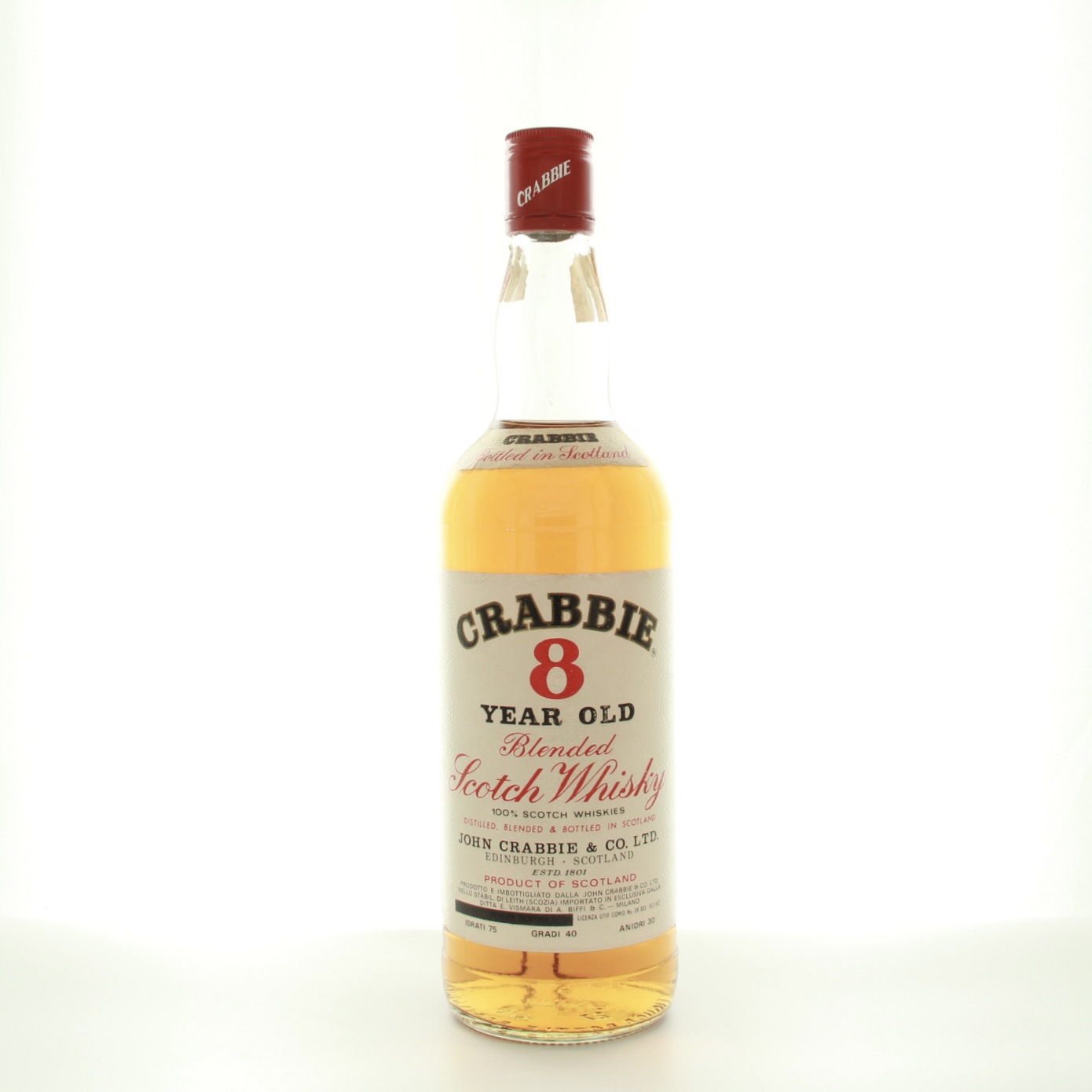 Crabbie 8 Year Old (1970s Edition) 75cl 40% Scotland Whisky 