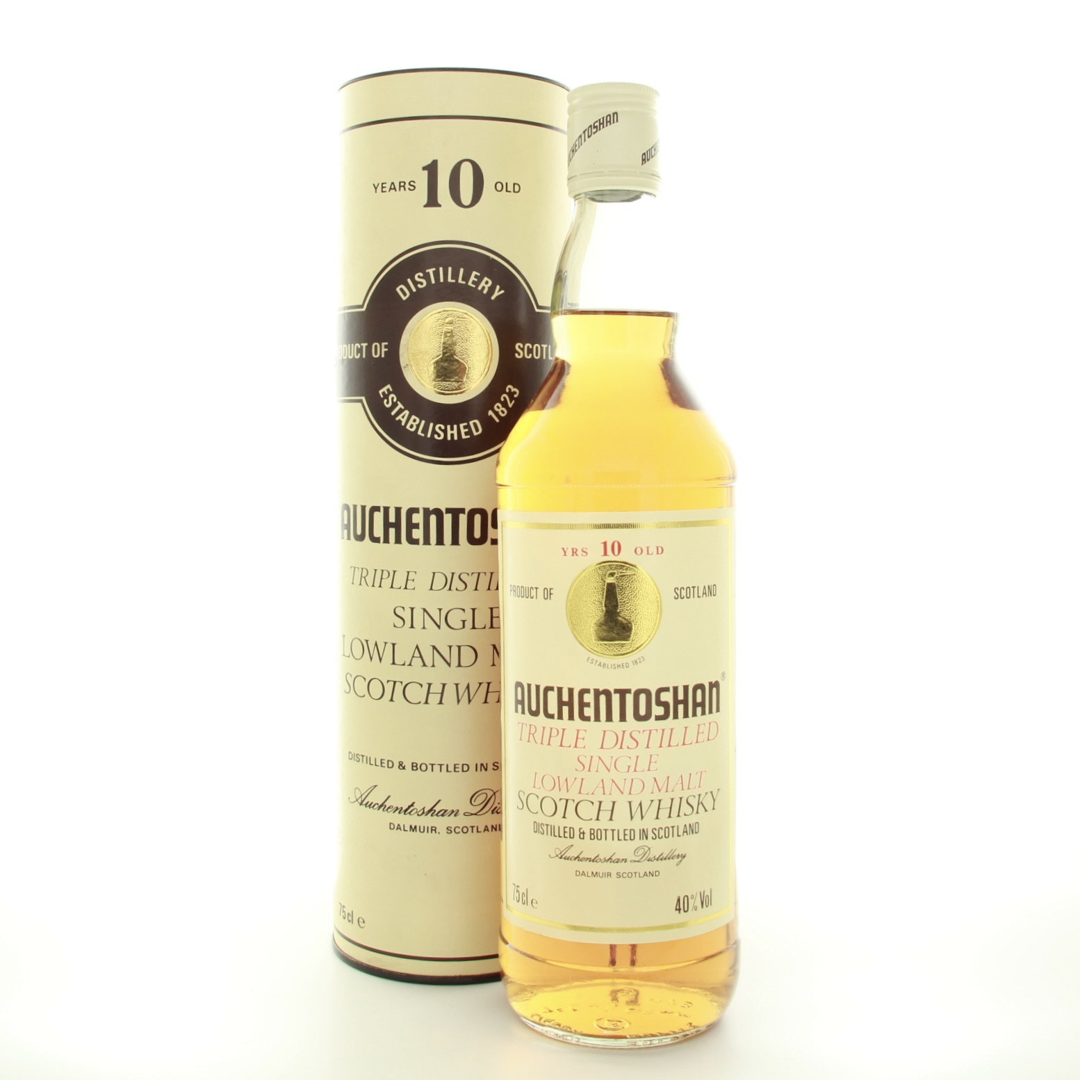 Auchentoshan Triple Distilled 10 Year Old (1980s Edition) 75cl 40% Lowlands Scotland Whisky