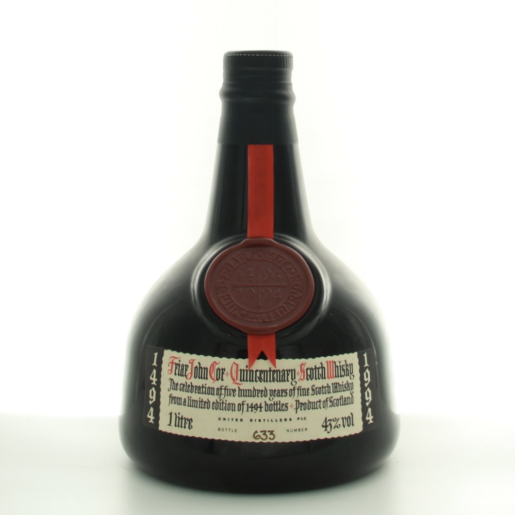 Friar John Cor – Quincentenary Of Scotch Whisky 1494-1994 1lt 100cl 43% Scotland Whisky