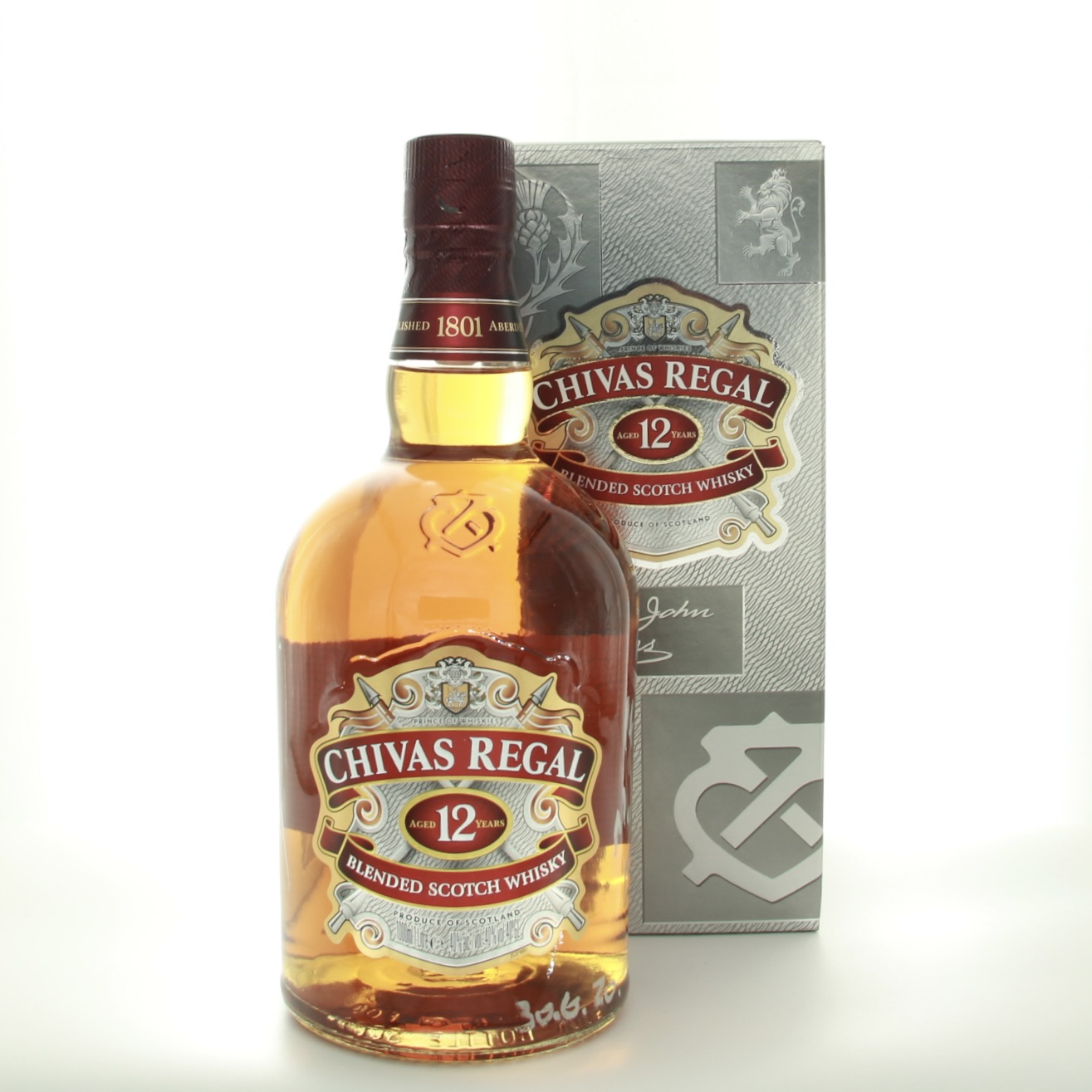 Chivas 12 Year Old (Signed By Colin Scott Master Blender Of Royal Salute) 100cl 40% Scotland Whisky