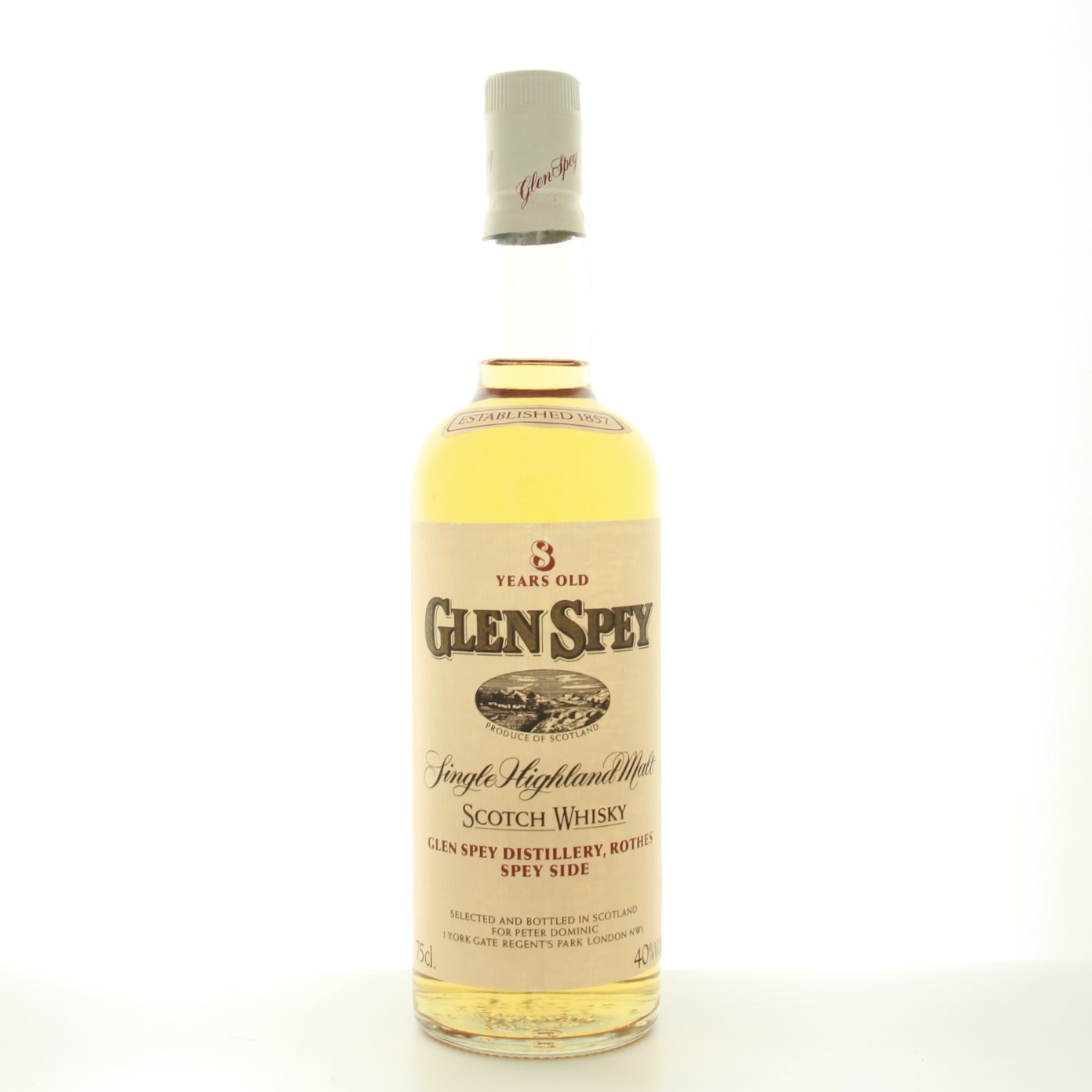 Glen Spey 8 Years Old (1980s Edition) 75cl 40% Scotland Speyside Whisky 