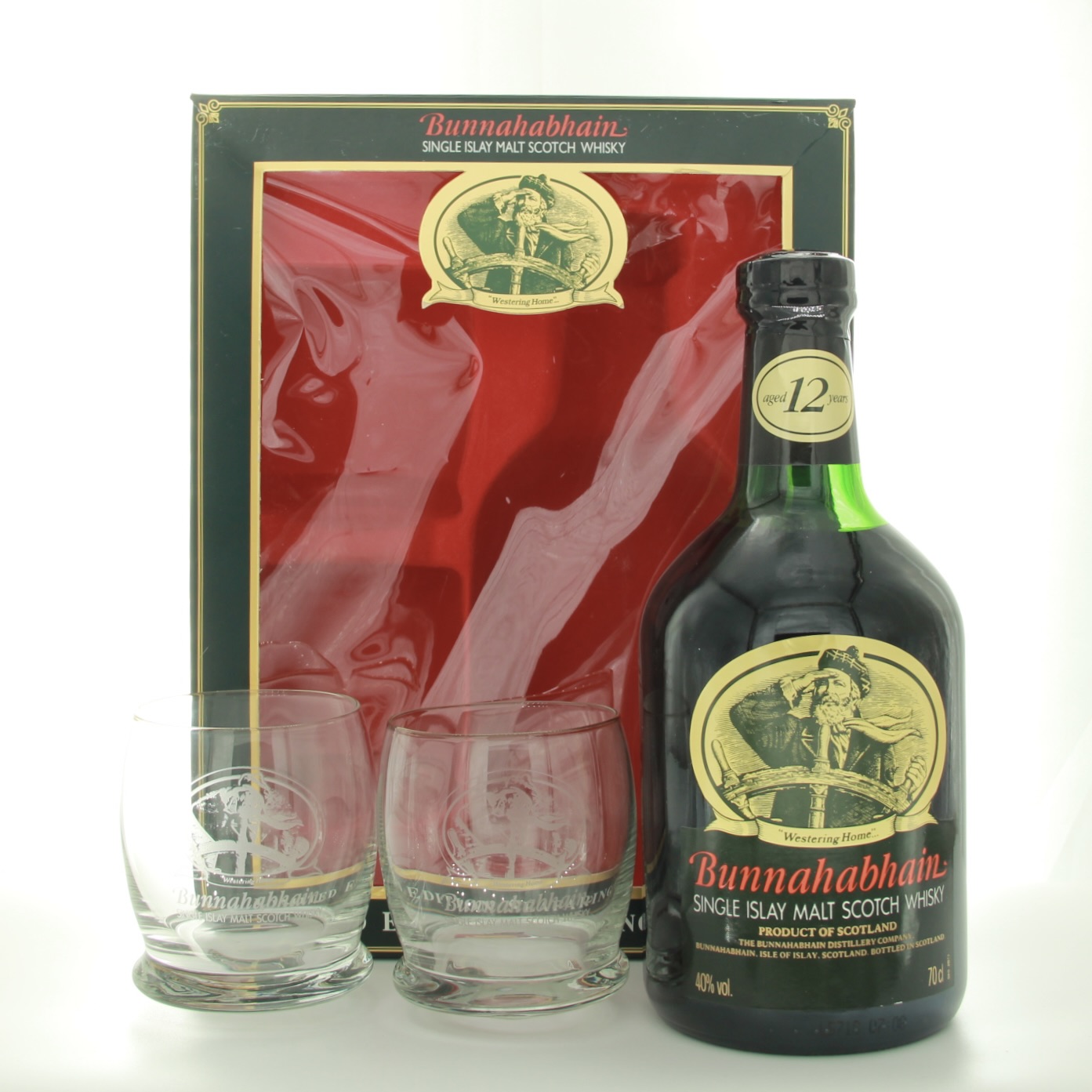 Bunnahabhain 12 Year Old Gift Pack (1990s Edition) 70cl 40% Islay Scotland Whisky 