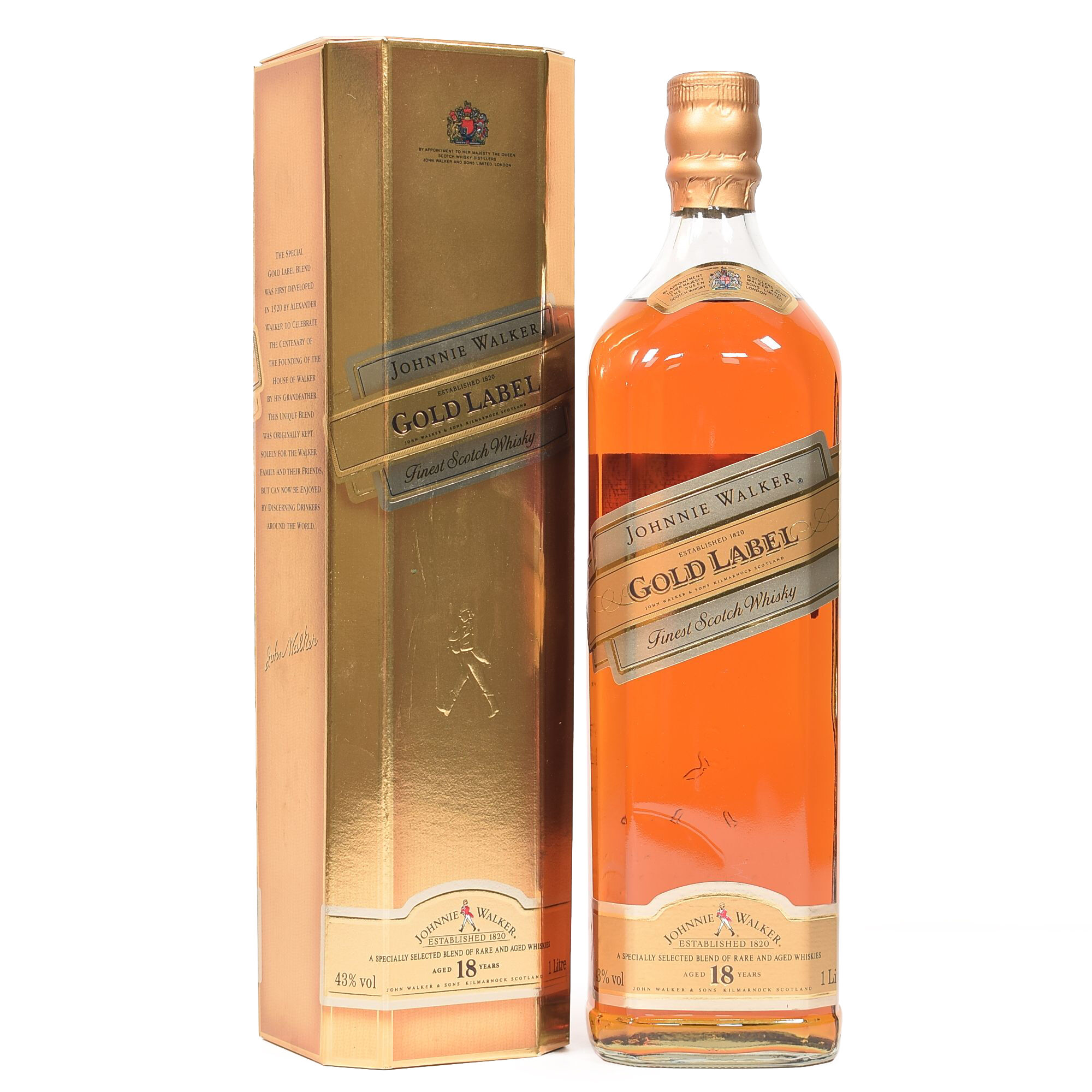 The Johnnie Walker Gold Label 18 Year Old (1990s Edition) 100cl 43% Blended Scotland Whisky