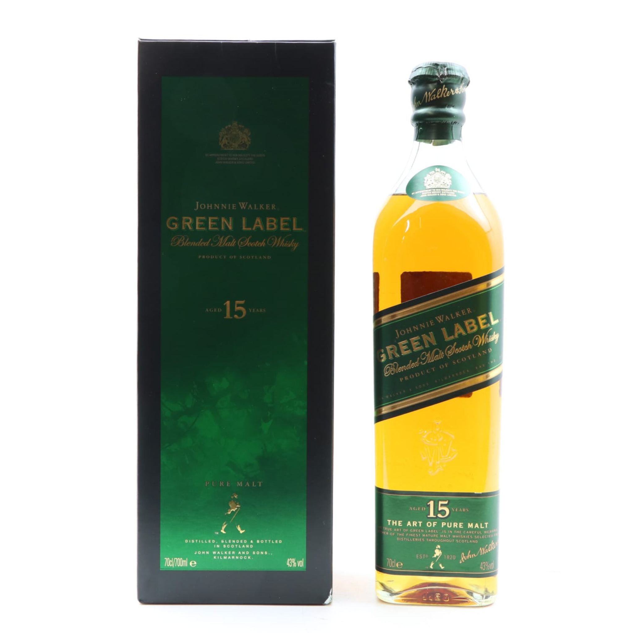 Johnnie Walker Green Label 15 Years Old (2000s Edition) 70cl 43% Blended Scotland