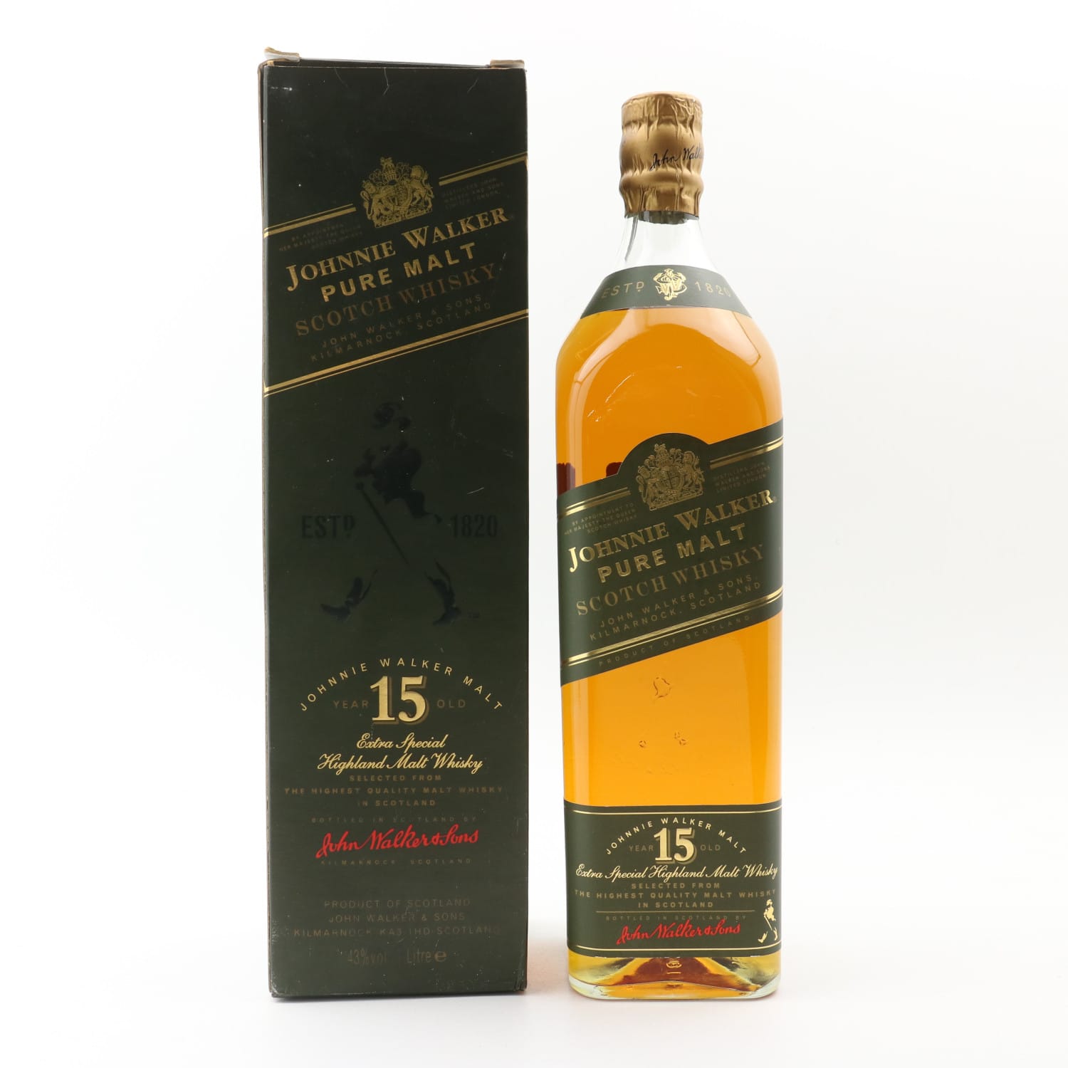 Johnnie Walker Pure Malt 15 Year Old 1L (1990s Edition) 100cl 43% Scotland Whisky 