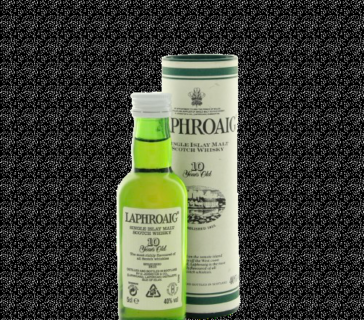 Laphroaig 10 Year Old (2000s Bottling) Miniature â Laphroaig whisky bottle