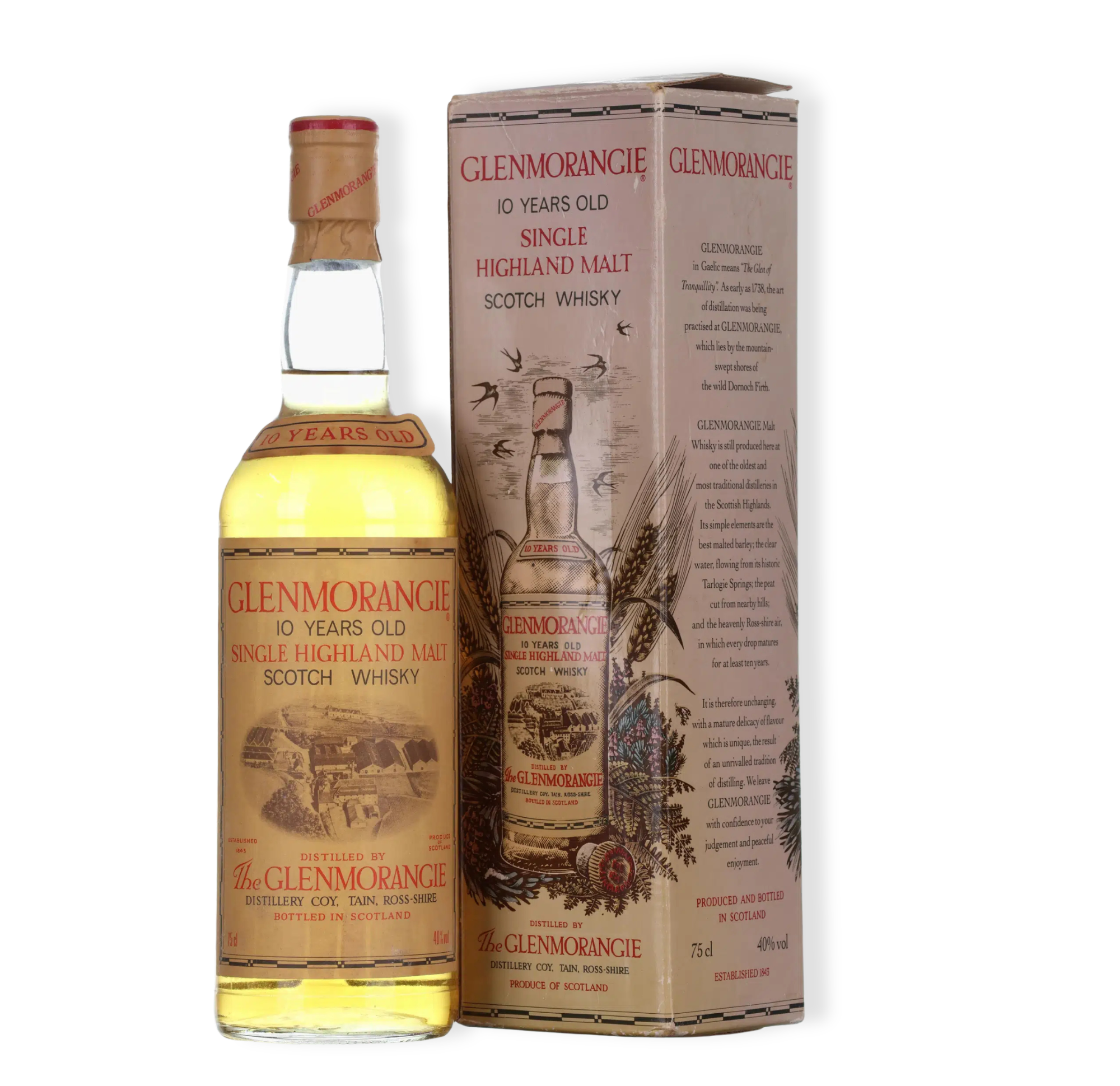 Glenmorangie 10 Years Old (1980s Edition) 75cl 40% Highlands Scotland Whisky 