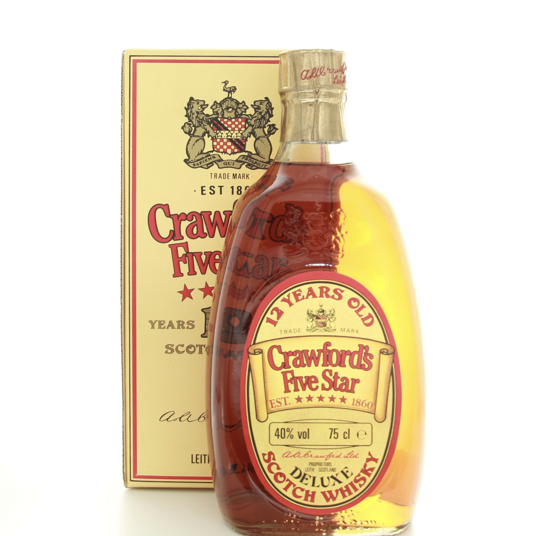 Crawford’s 12 Year Old Five Star (1980s Bottling) 75cl 40% Scotland Whisky 